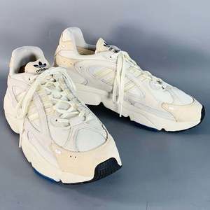 ADIDAS OZMILLEN White Beige Mesh Chunky Sneakers